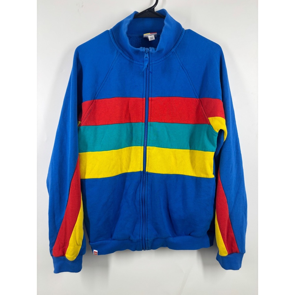 Lego x Target Mens Blue Red Yellow Striped Full Zip Track Jacket Small